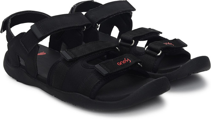 puma men black sandals