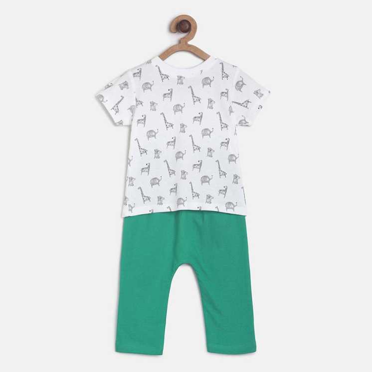 MINI KLUB Baby Boys Casual T-shirt Pant  (Multicolor)