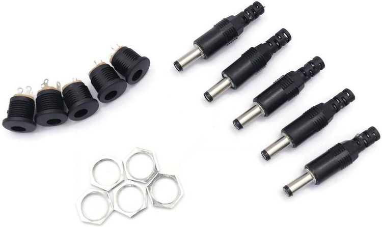 10 Pair 20pcs 2 1mm X 5 5mm Male Female Dc Power Plug Socket Jack Connector Ebay