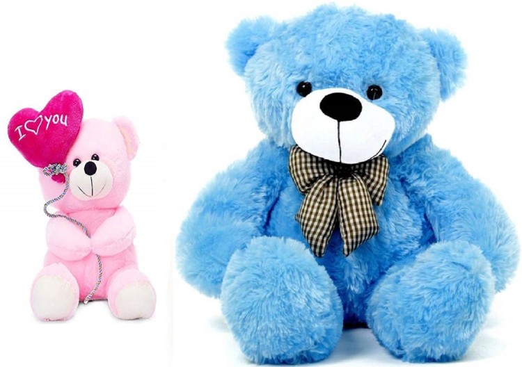 pink and blue teddy bears