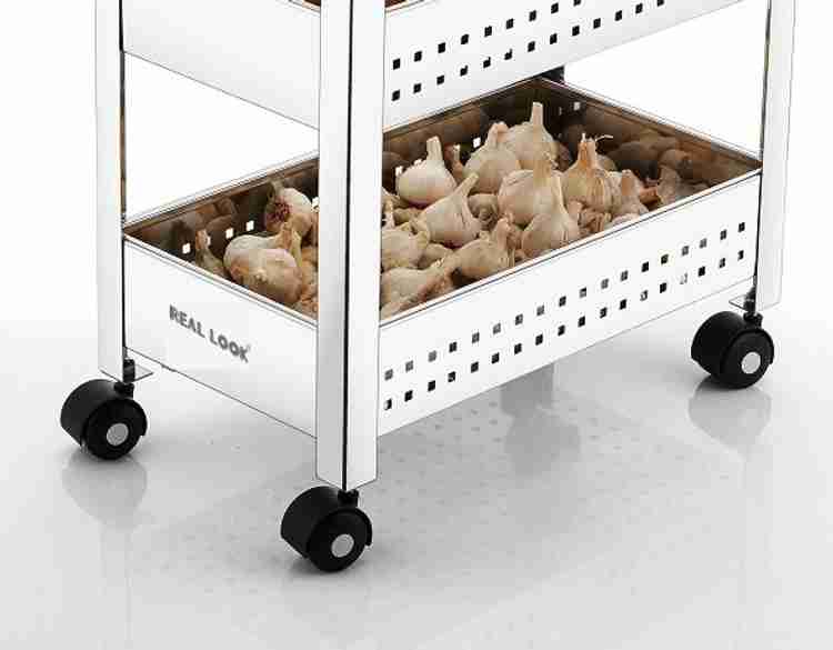 Real Look 2Tier Onion Garlic Stand Vegetable Storage Stand for