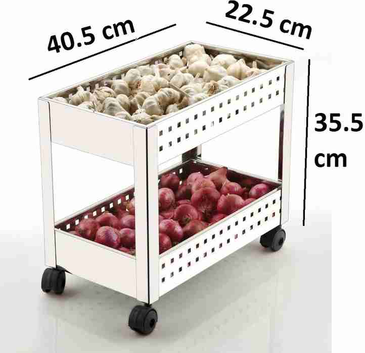 Real Look 2Tier Onion Garlic Stand Vegetable Storage Stand for
