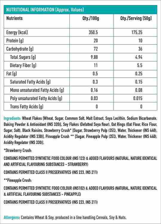 HEALTHKART Breakfast Cereal, with high Protein, Oats, Soy flakes