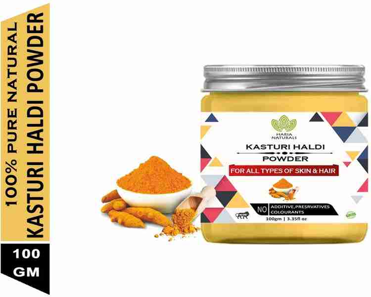 Haria Naturals 100 Pura And Naturals Kasturi Turmeric (Haldi) Powder For Skin Whitening 100 gms