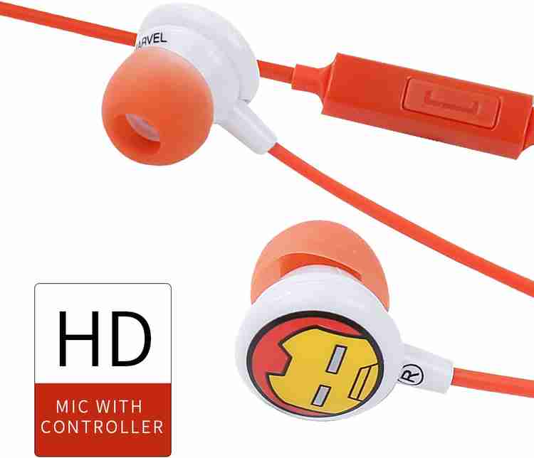 MINISO Earphones Comfortable MARVEL Earbuds Cute Earphones, Iron Man