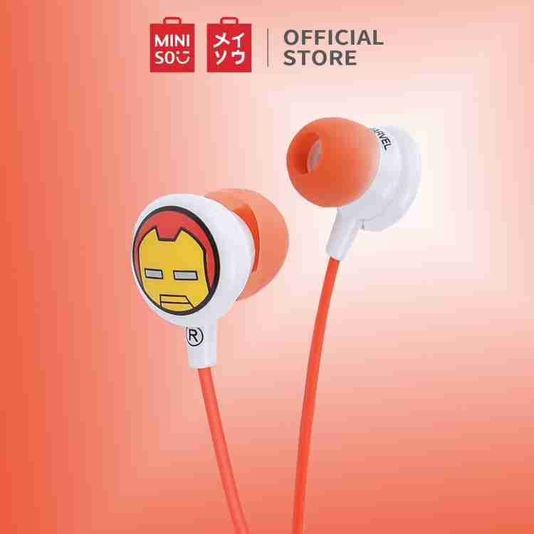 MINISO Earphones Comfortable MARVEL Earbuds Cute Earphones, Iron Man