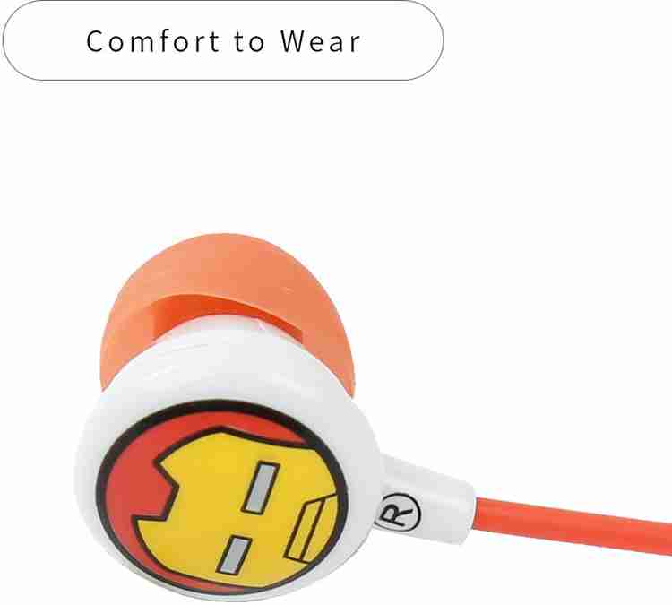 MINISO Earphones Comfortable MARVEL Earbuds Cute Earphones, Iron Man