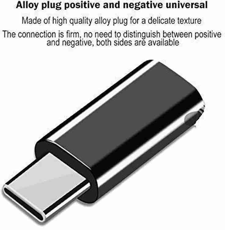 TEZINICX Black Type C to 3.5 mm Jack Audio Connector with Noise