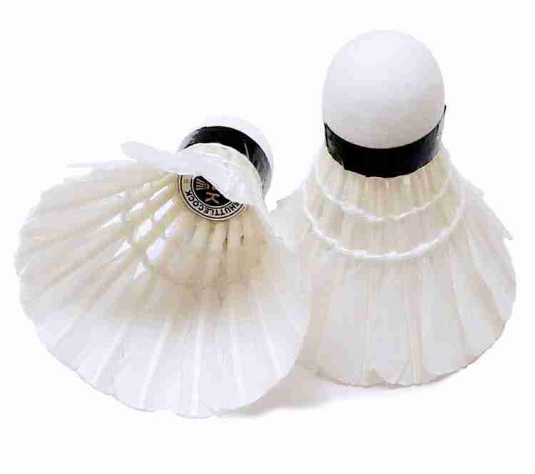Spocco ®Badminton Feather Shuttlecock BADMINTON Feather Shuttle White