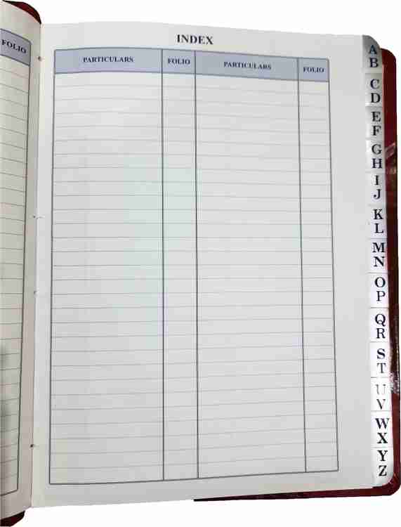LRS Library Accession Register Pure Leather Binding 100GSM Paper