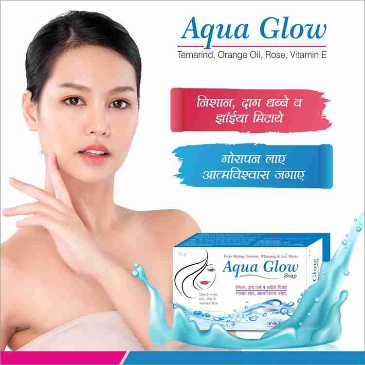 Aqua Glow Soap for Acne, Dark Circles, Fairness, Pimples, Black Spots and AntiAging with