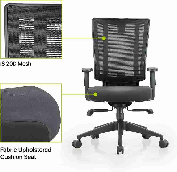 Featherlite Liberate MB Mesh Fabric Office Adjustable Arm Chair Price in India - Buy Featherlite 