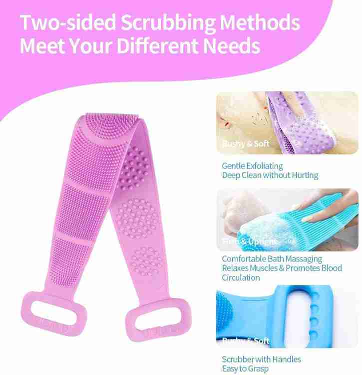 Pankhudi Silicone Body Scrubber/Bath Body Cleaning Belt/Skin Brush Belt