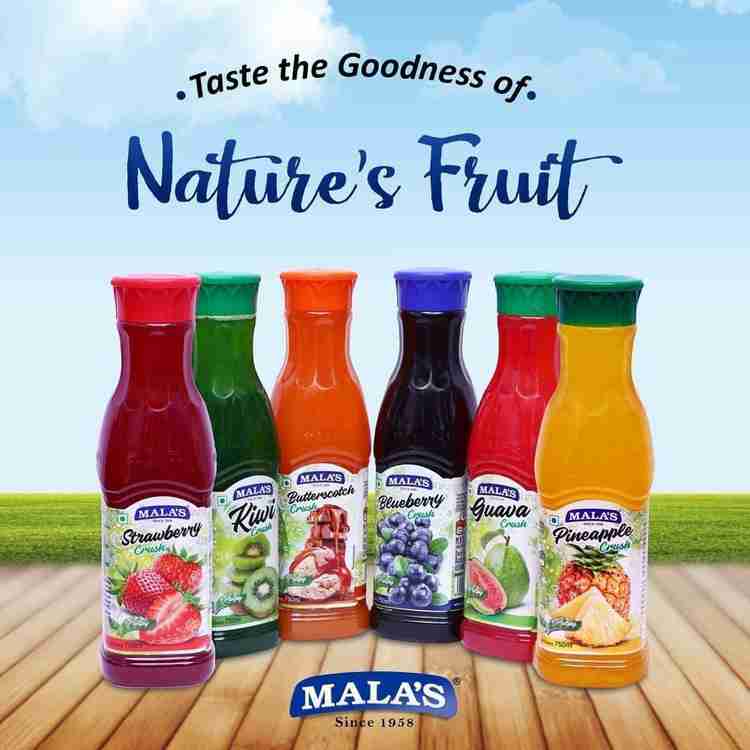 MALAS Fruit Crush Syrup for Cake , Blueberry ( 750ml , Pack of 1