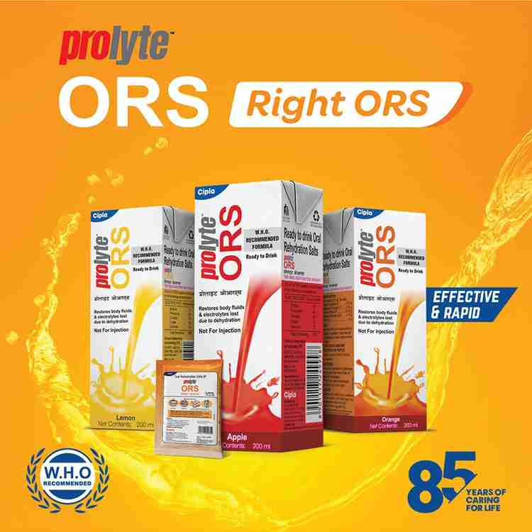 Cipla Prolyte ORS Ready to Drink Oral Rehydration Contains Electrolytes