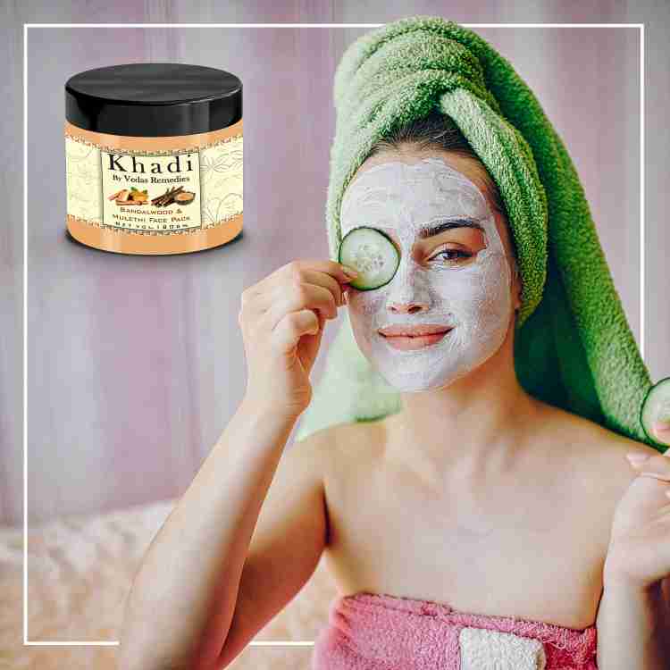 khadi by vedas remedies sandalwood and mulethi facepack combo pack