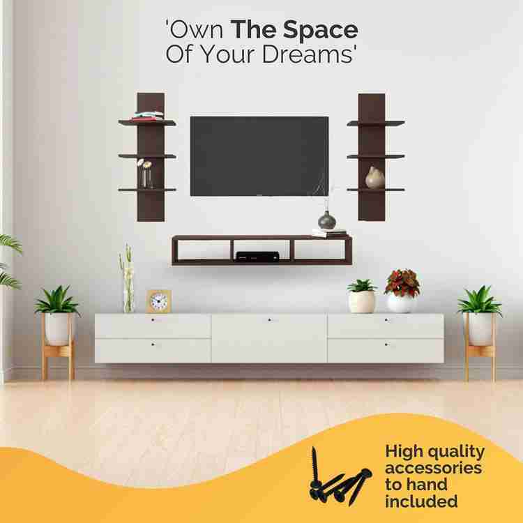 Furnifry Wooden Wall Mounted TV Unit for Living Room Ideal