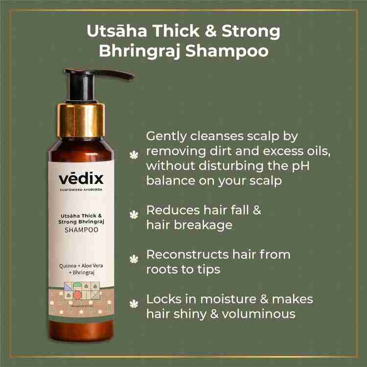 Vedix Ayurvedic Bhringadi Hair Care Kit,Hair Oil,Shampoo,Conditioner