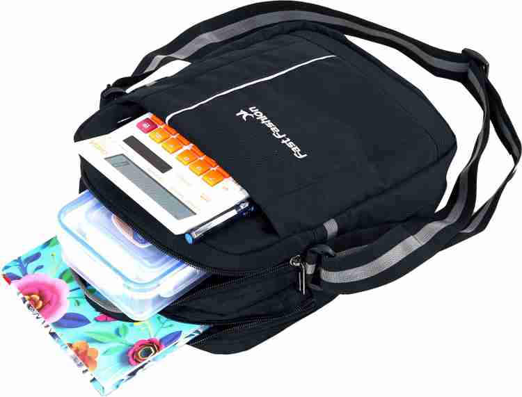 Fast Fashion Black Sling Bag CrossBody mens sling bag Black Price in