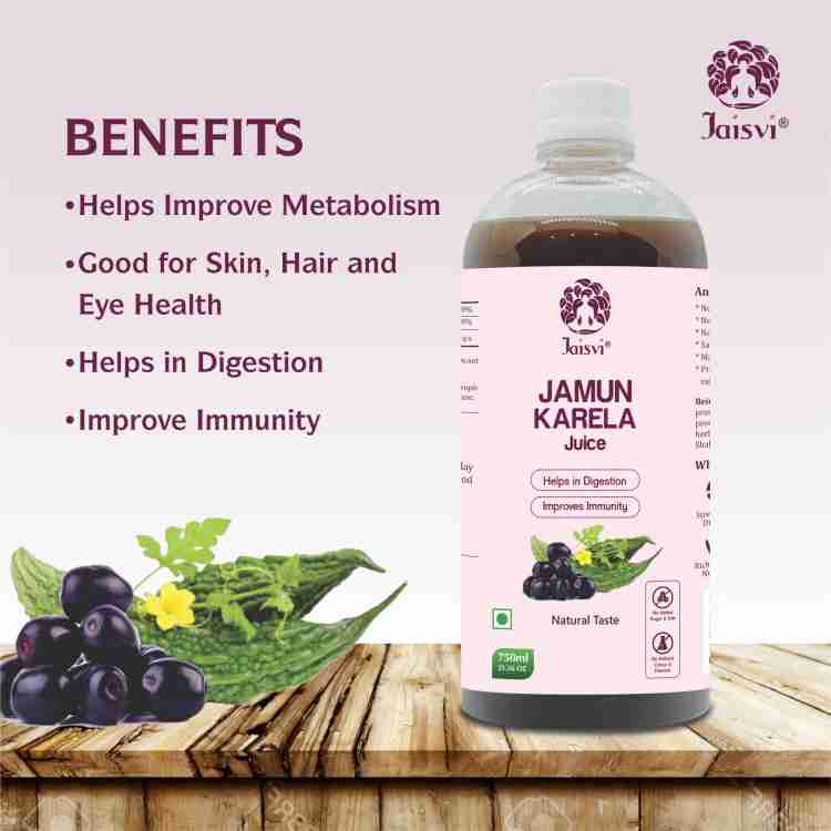 Jaisvi Jamun Karela Juice Blood Sugar Healthy Heart Extra Strength