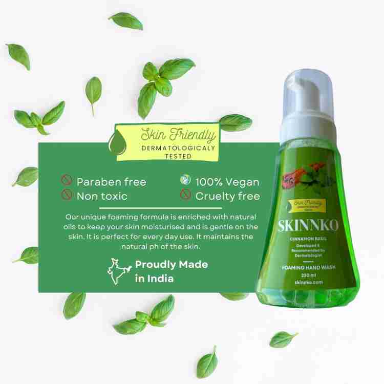 skinnko-cinnamon-basil-foaming-hand-wash-hand-wash-bottle-dispenser