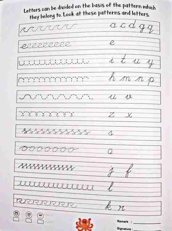 English Cursive Alphabets Writing Practice Book For Kids. Book Covers ...
