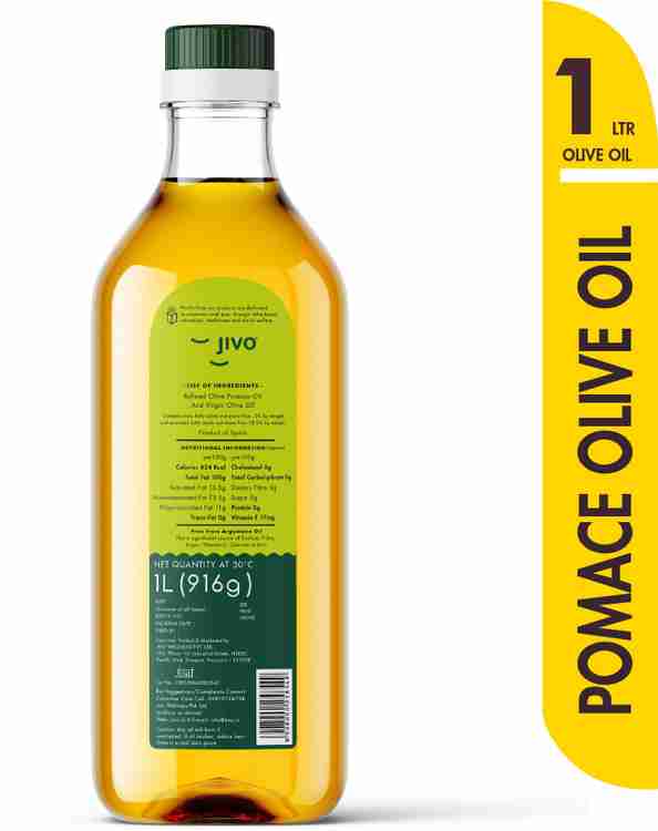 Jivo Daily Cooking Pomace Olive Oil 1 Litre Rich in MUFA Low in Saturated Fat Olive Oil