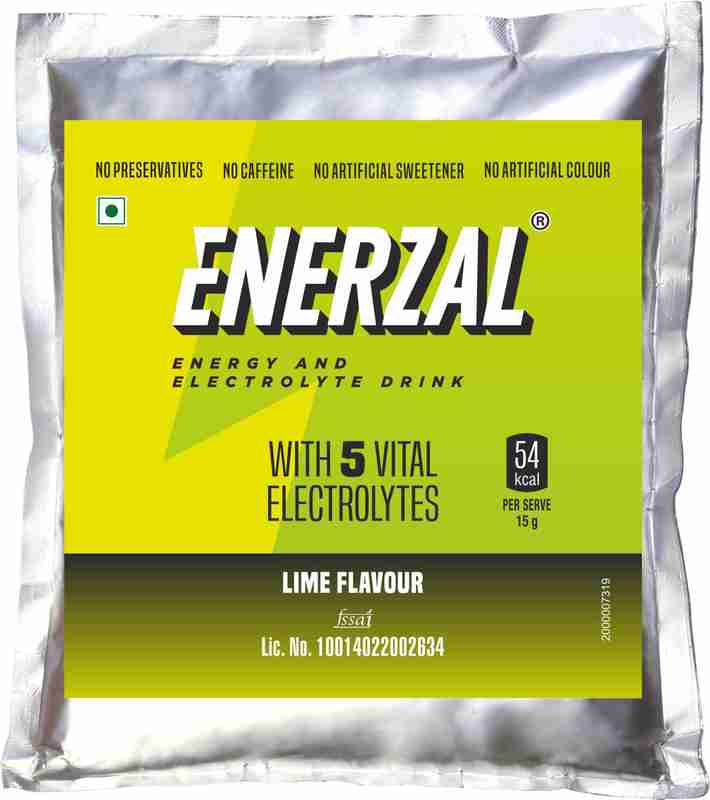 Enerzal Energy Drink Powder 1 KG Lime Flavour Get 200ml Orange Flavor