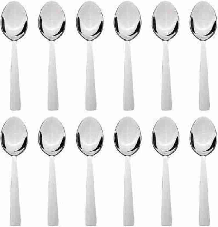WHITEIBIS Stainless Steel Dessert Spoon, Table Spoon, Icecream Spoon