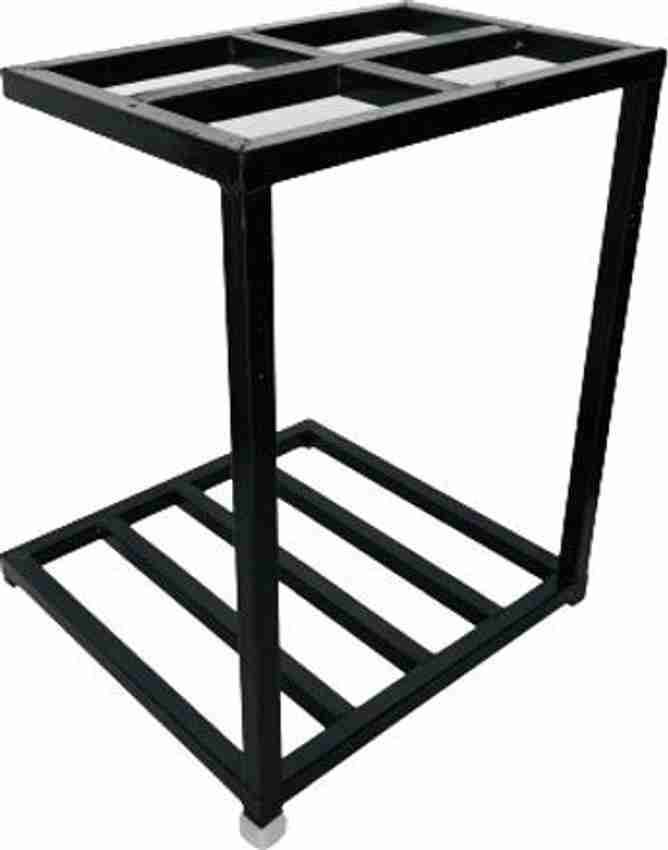 SOMRAJ Office Home Metal Inverter Trolley Stand for Home Office Iron Frame for Double Inverter