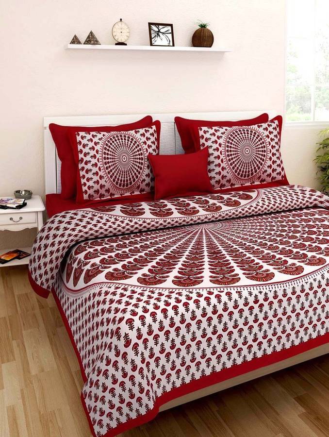 Sonal Textiles 260 TC Cotton Double Printed Bedsheet