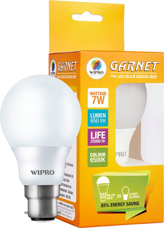 Wipro 7 W Standard B22 LED Bulb