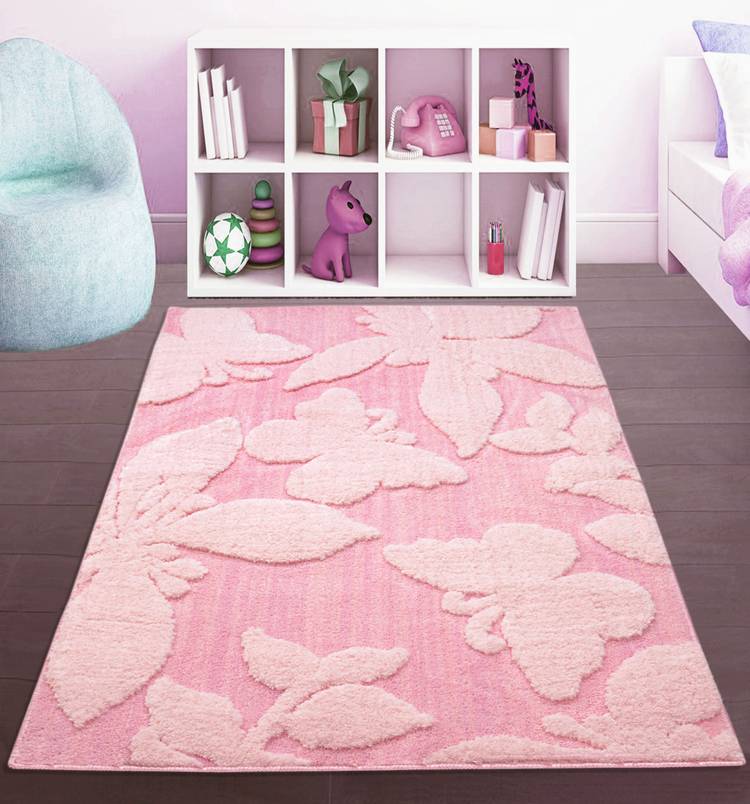 Saral Home Pink Polyester Area Rug