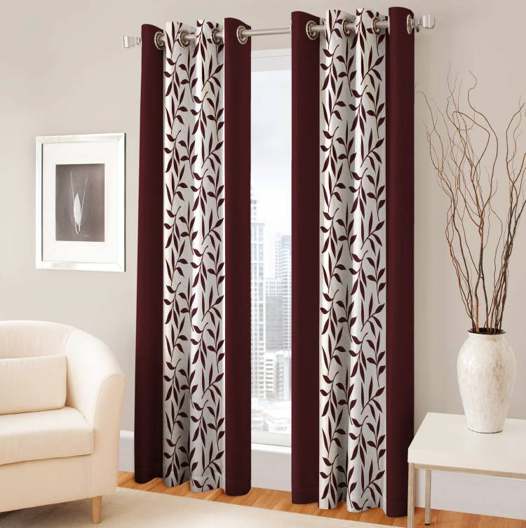 Optimistic Home Furnishing 210 cm (7 ft) Polyester Door Curtain (Pack Of 2) Price in India