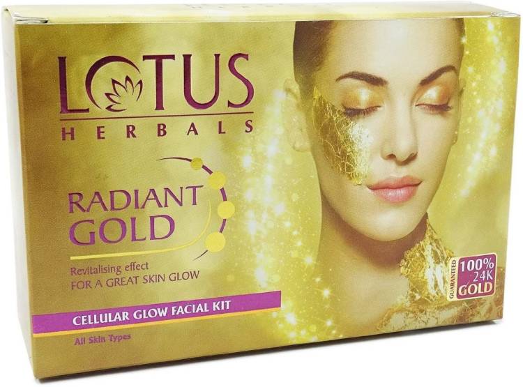 LOTUS HERBALS Radiant Gold Cellular Glow Facial Kit Price in India