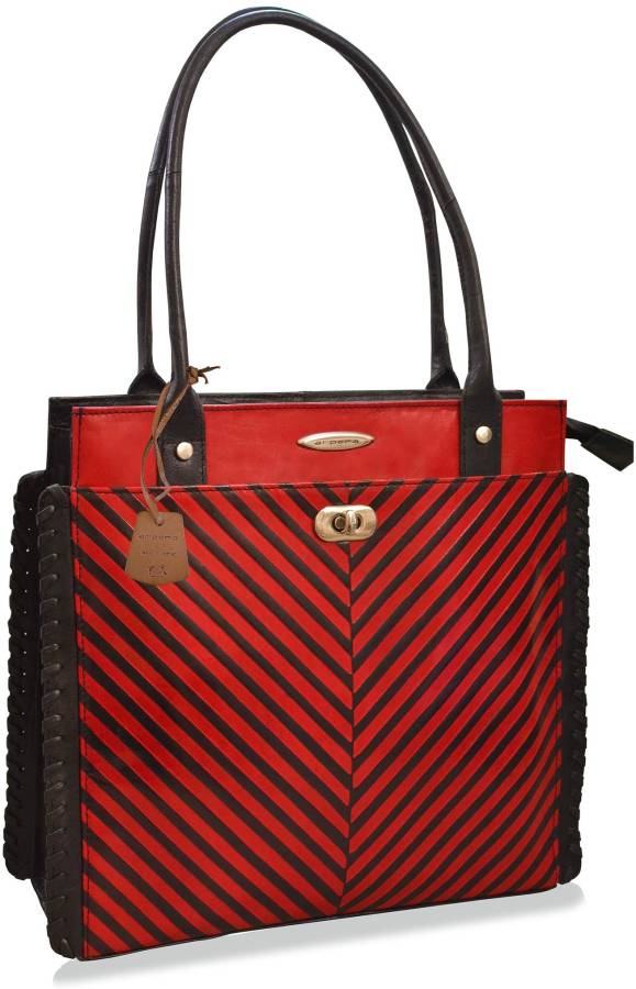 Women Red, Black Shoulder Bag - Extra Spacious Price in India