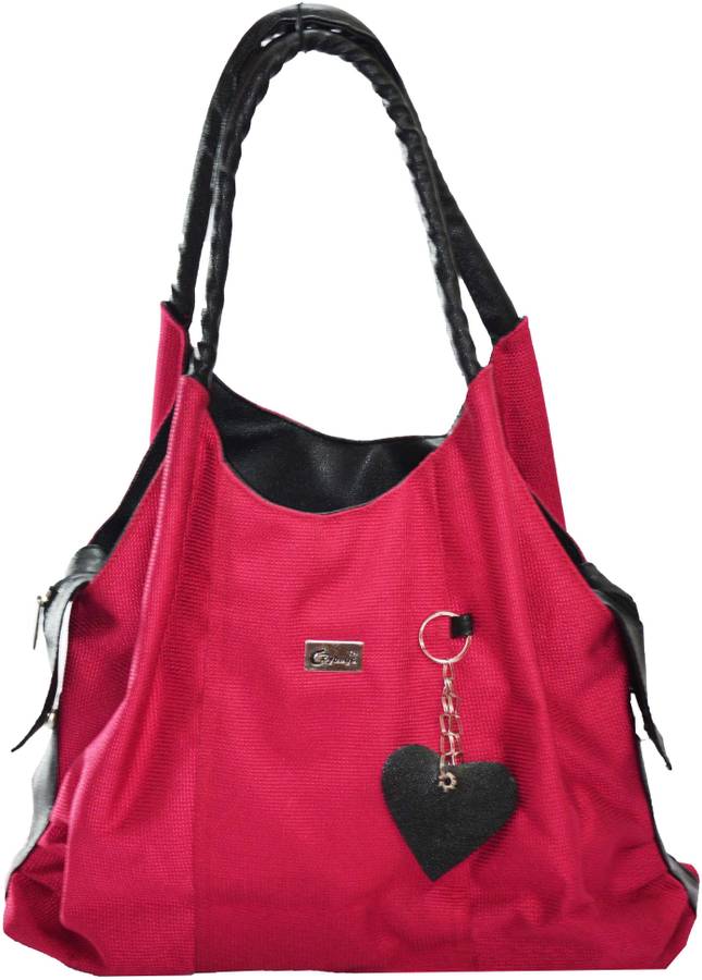 Women Pink, Black Shoulder Bag Price in India