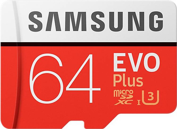 Samsung EVO Plus 64 GB MicroSDXC Class 10 100 MB/s  Memory Card