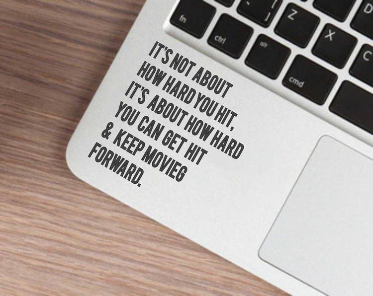 Rawpockets Keep Moving Forward Vinyl Laptop Decal 15.1