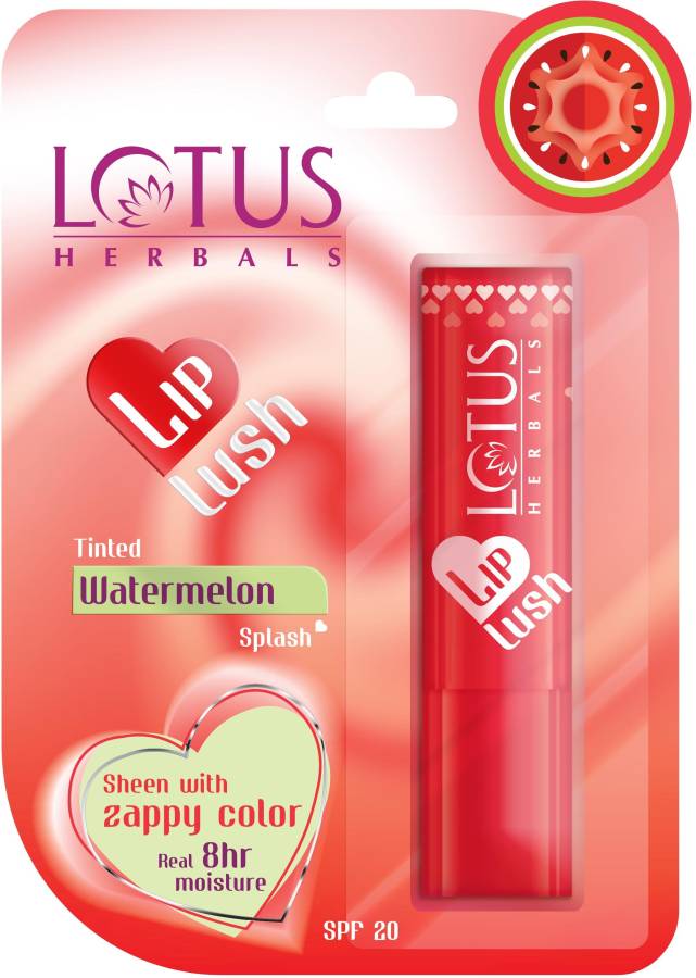 LOTUS HERBALS Lip Lush Tinted Lip Balm Watermelon Splash Price in India