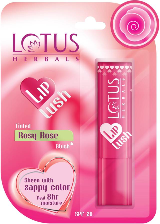LOTUS HERBALS Lip Lush Tinted Lip Balm Rosy Rose Blush Price in India