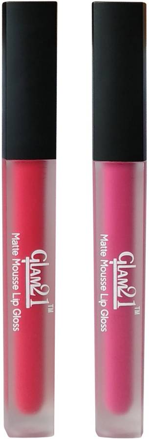 Glam 21 Matte Red and Pink Color Lip Gloss 5g Price in India