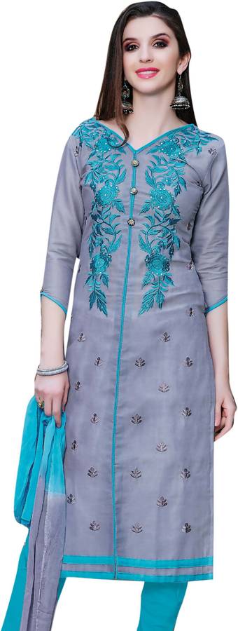 Oomph! Nylon Embroidered Salwar Suit Material