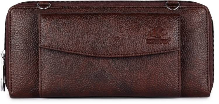 Casual Brown  Clutch  - Mini Price in India