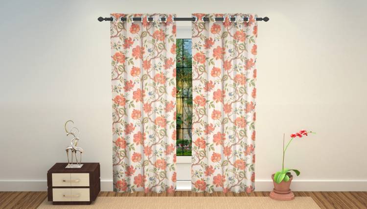 Soumya Furnishings 157 cm (5 ft) Cotton Window Curtain Single Curtain