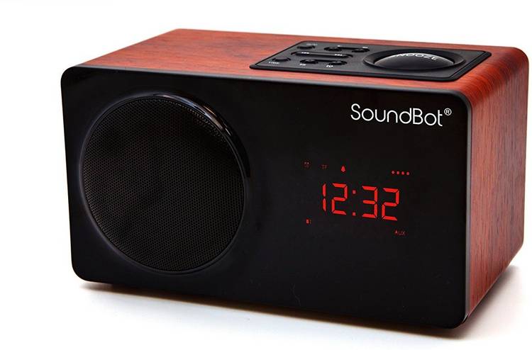 SoundBot SB1025 FM Radio Alarm Clock 7 W Bluetooth  Speaker