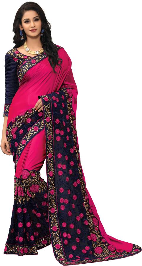 Embroidered Fashion Poly Silk Saree Price in India