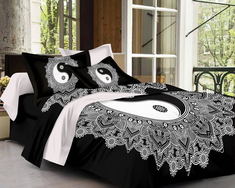 SheetKart 144 TC Cotton Double Floral Bedsheet