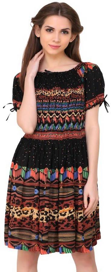 Women A-line Black Dress