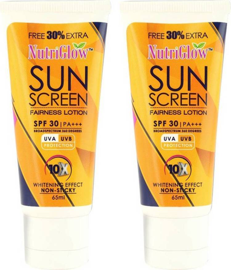 NutriGlow Sun Screen Lotion (Pack of 2) - SPF 30 PA+++ Price in India